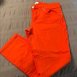 Crown and Ivy orange skinny jeans